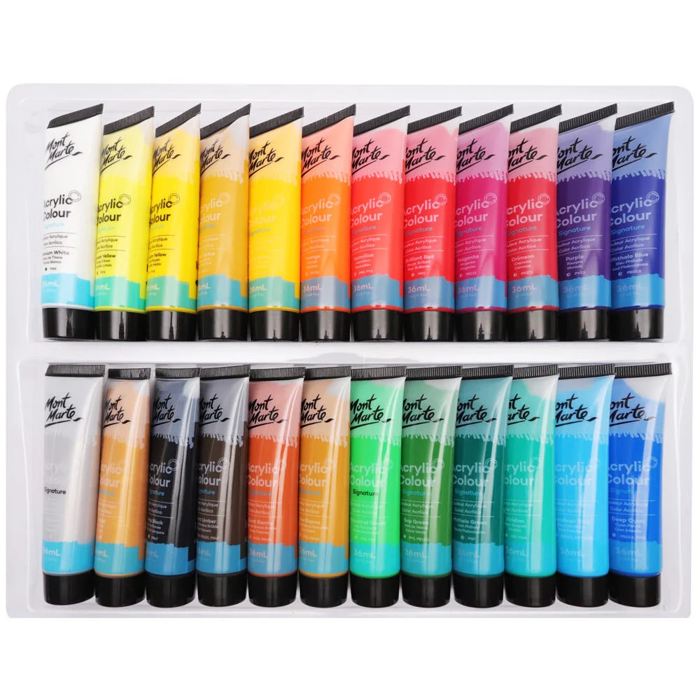 Acrylic Colour Paint Set Signature 24pc x 36ml - Image 3