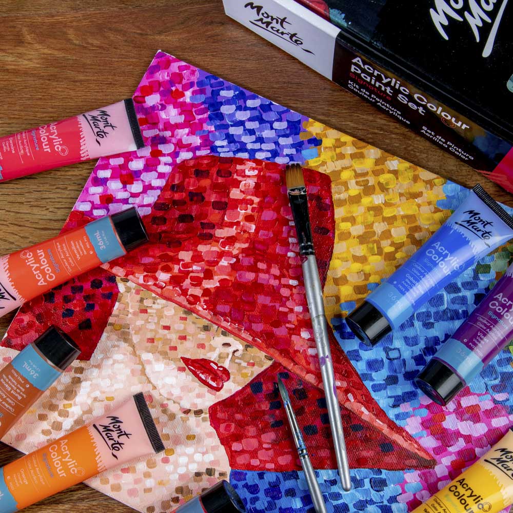 Acrylic Colour Paint Set Signature 48pc x 36ml - Image 9