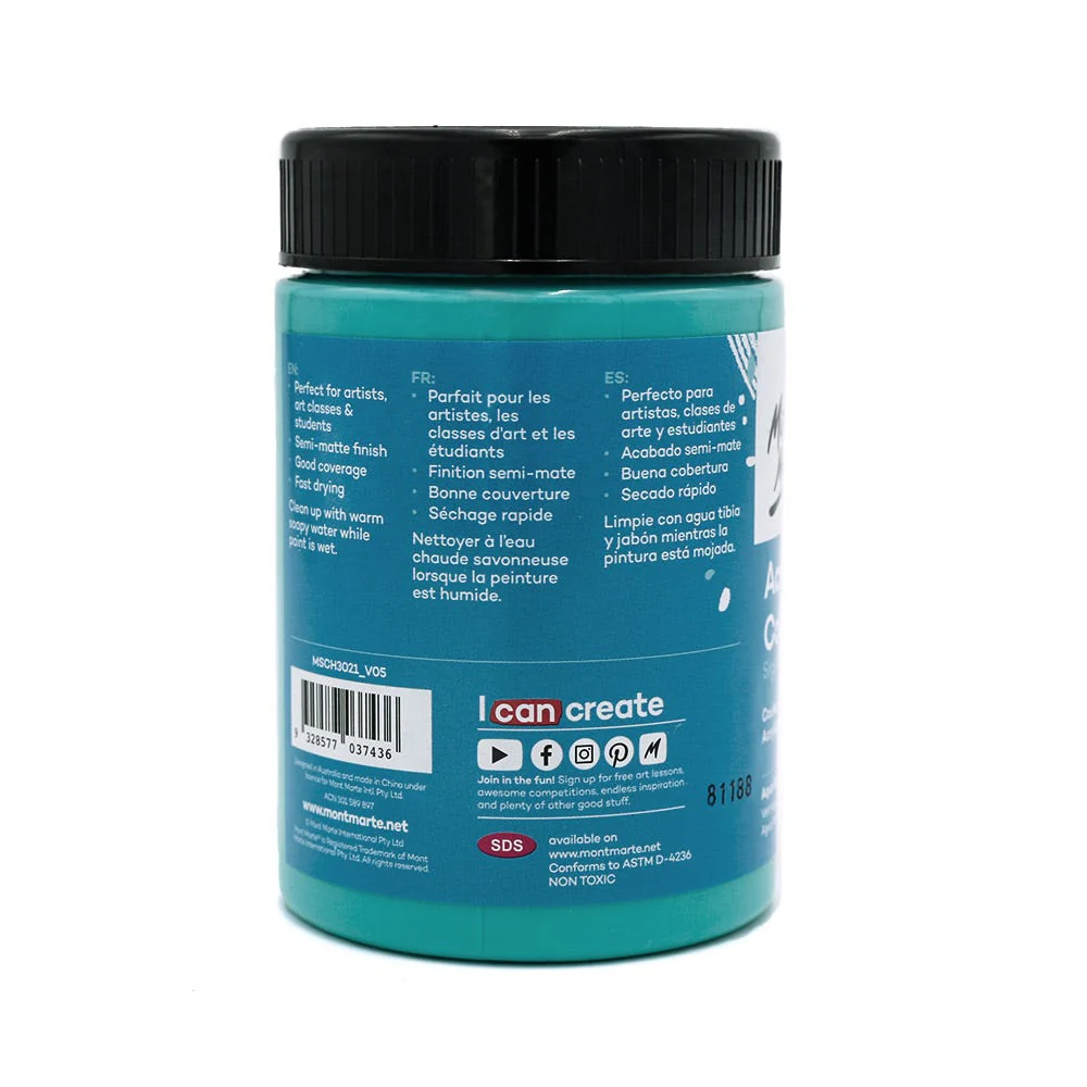 Acrylic Colour Paint Signature 300ml - Aqua Green - Image 2