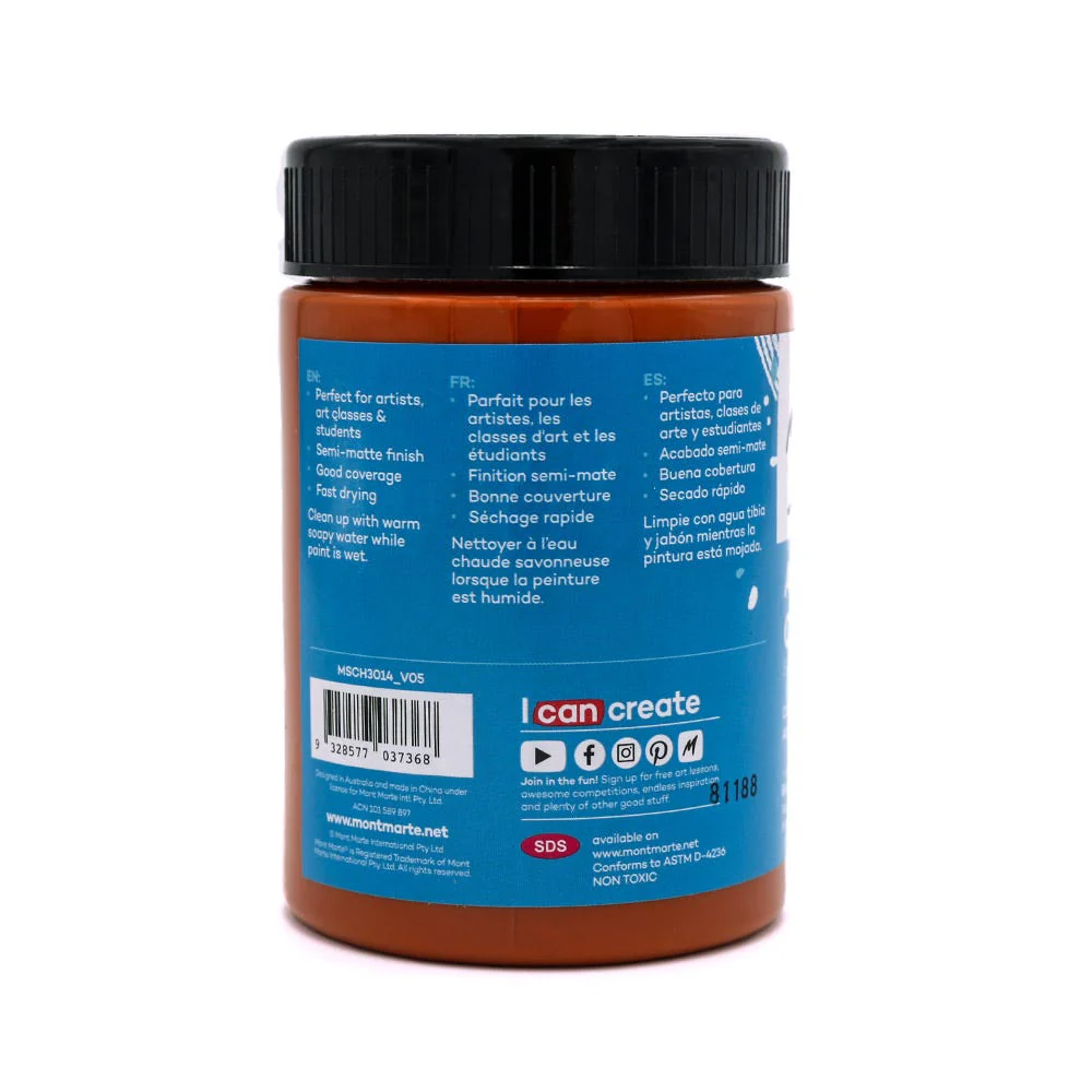 Acrylic Colour Paint Signature 300ml - Burnt Sienna - Image 2