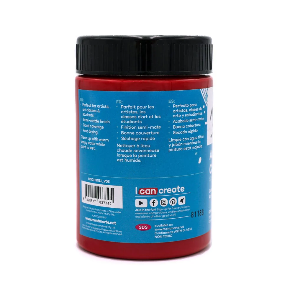 Acrylic Colour Paint Signature 300ml - Crimson - Image 2