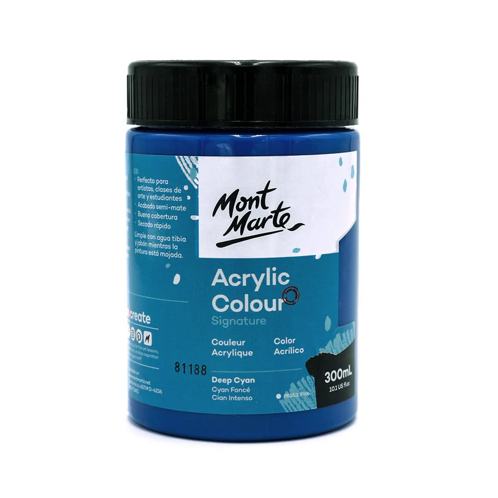 Acrylic Colour Paint Signature 300ml - Deep Cyan