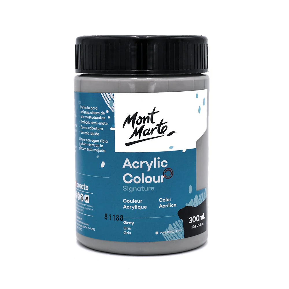 Acrylic Colour Paint Signature 300ml - Grey