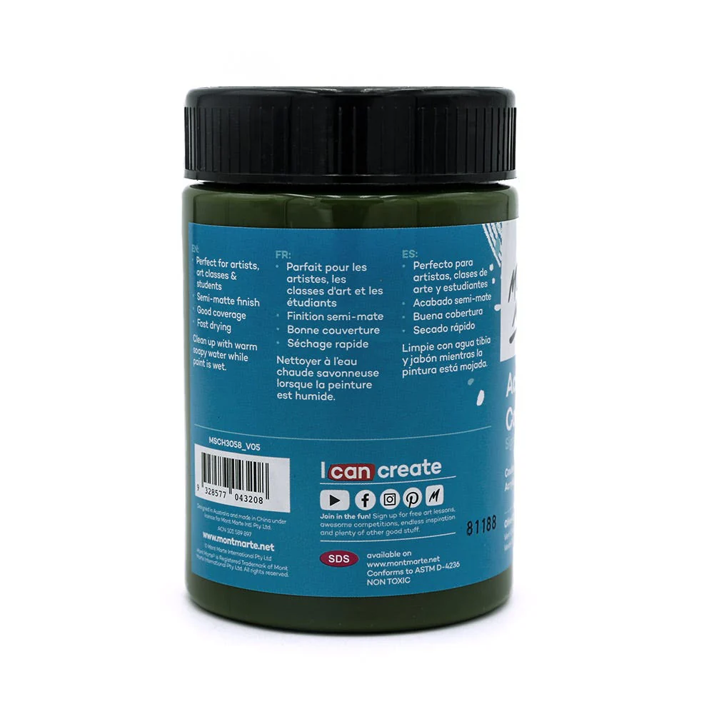 Acrylic Colour Paint Signature 300ml - Olive Green - Image 2