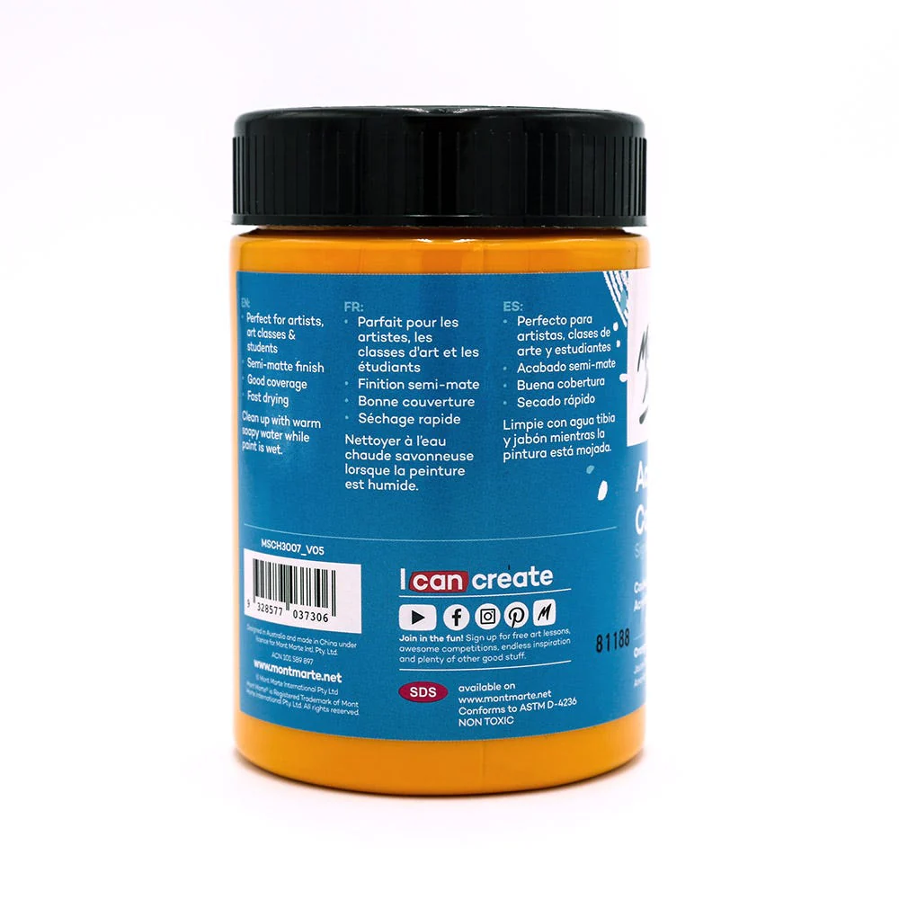 Acrylic Colour Paint Signature 300ml - Orange Yellow - Image 2