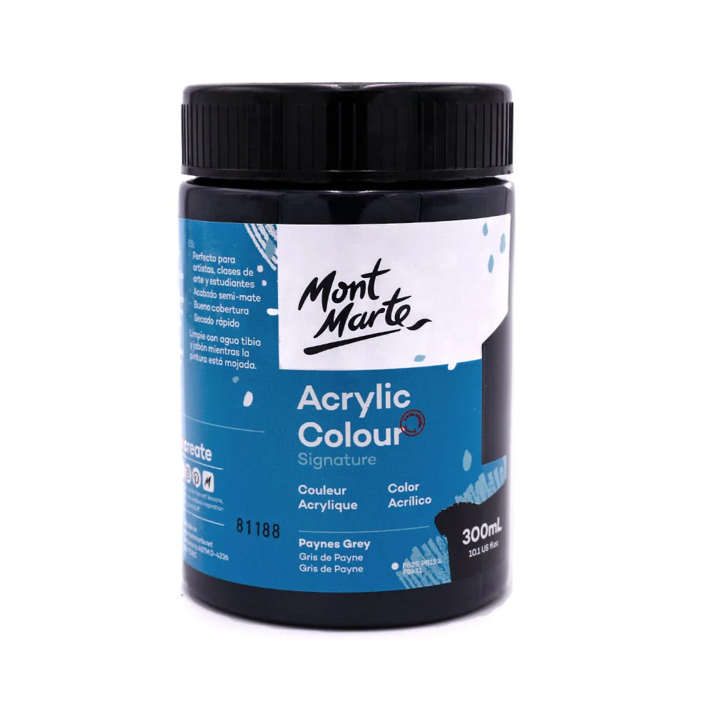 Acrylic Colour Paint Signature 300ml - Paynes Grey