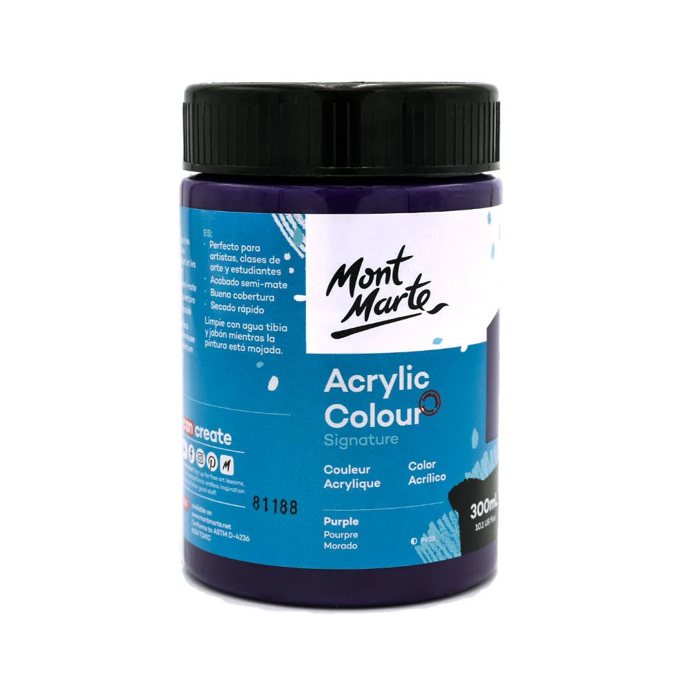 Acrylic Colour Paint Signature 300ml - Purple - Image 3
