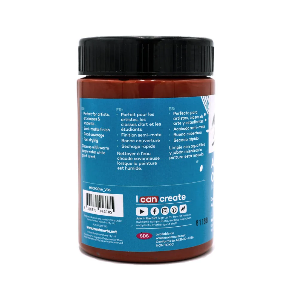 Acrylic Colour Paint Signature 300ml - Red Ochre - Image 2