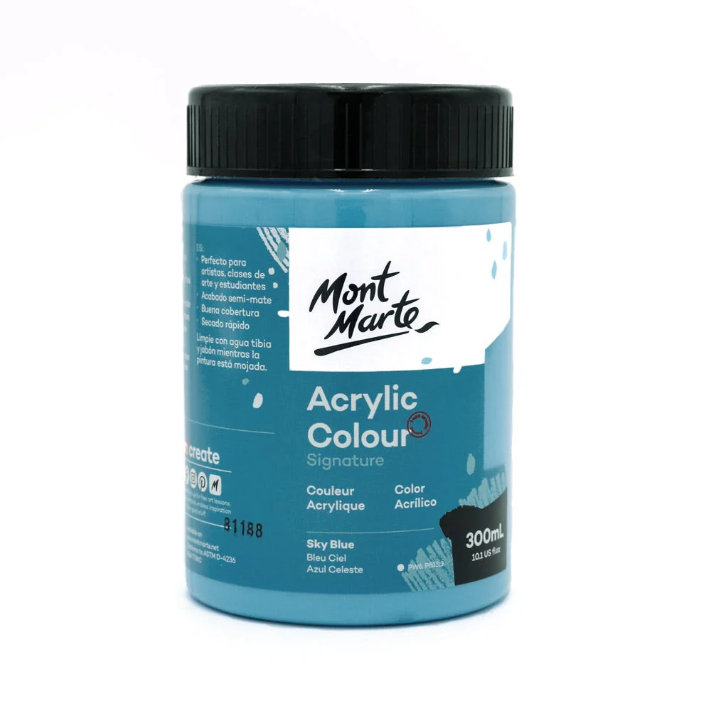 Acrylic Colour Paint Signature 300ml - Sky Blue - Image 2