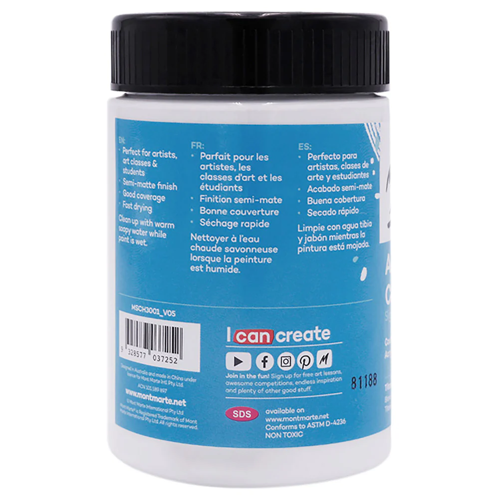 Acrylic Colour Paint Signature 300ml - Titanium White - Image 2