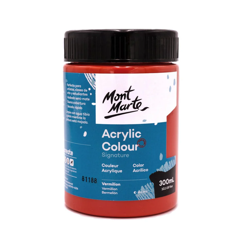 Acrylic Colour Paint Signature 300ml - Vermilion