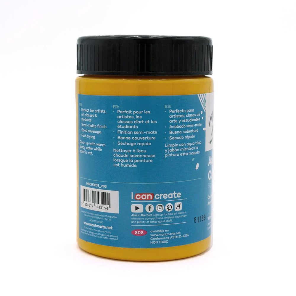 Acrylic Colour Paint Signature 300ml - Yellow Deep - Image 2