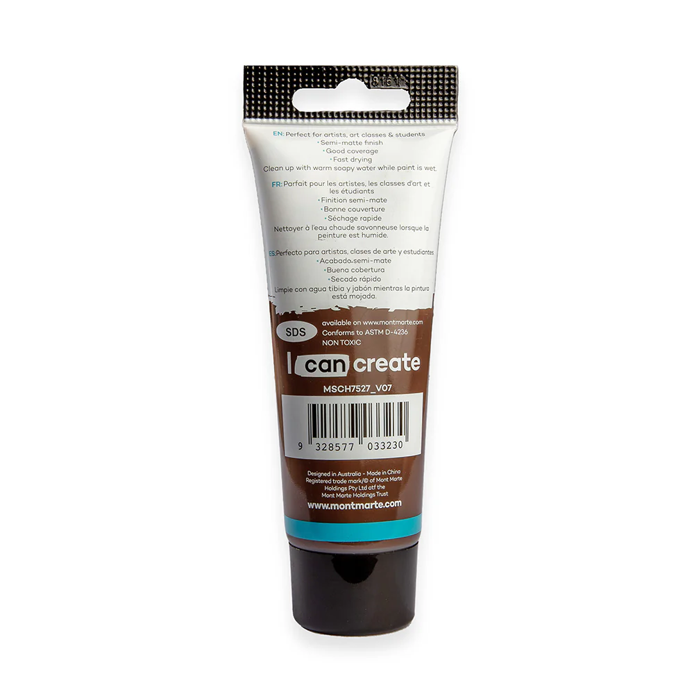 Acrylic Colour Paint Signature 75ml Tube - Burnt Umber - Image 4
