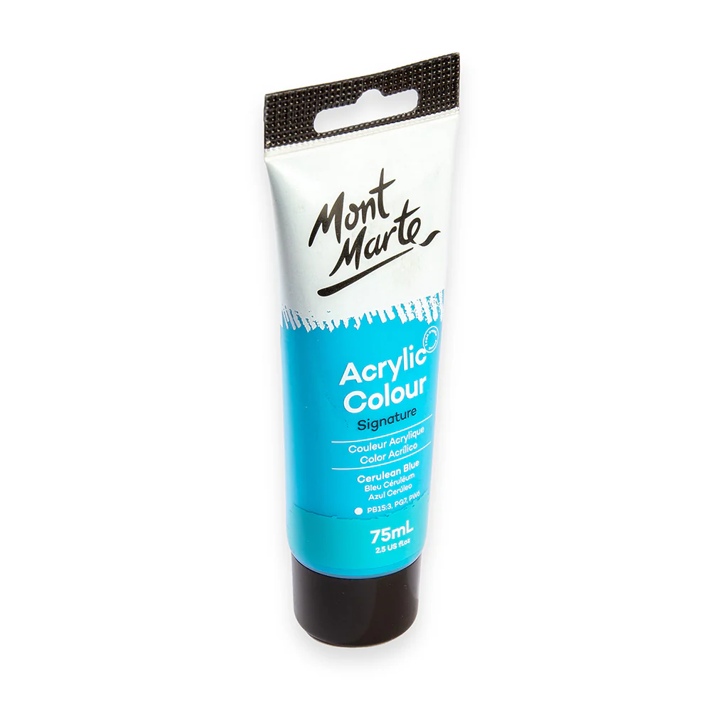 Acrylic Colour Paint Signature 75ml Tube - Cerulean Blue - Image 3
