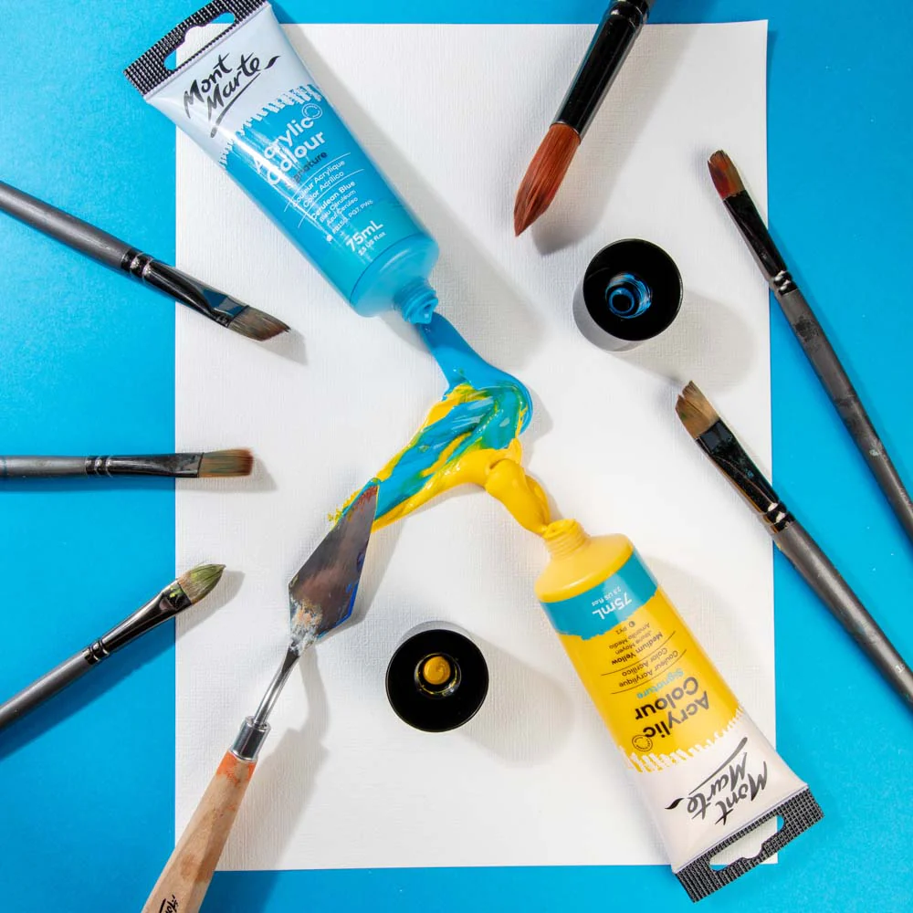 Acrylic Colour Paint Signature 75ml Tube - Cerulean Blue - Image 5