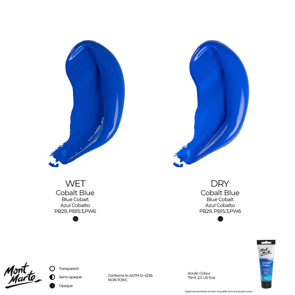 Acrylic Colour Paint Signature 75ml - Cobalt Blue - Image 10