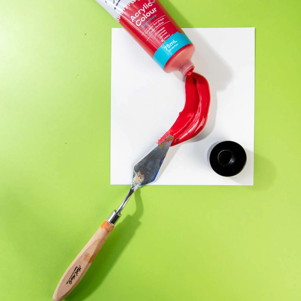Acrylic Colour Paint Signature 75ml Tube - Crimson - Image 2