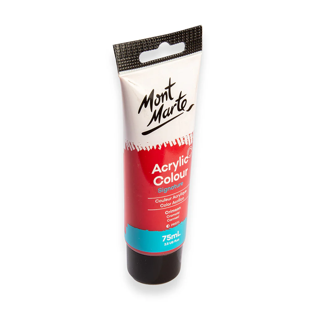 Acrylic Colour Paint Signature 75ml Tube - Crimson - Image 3