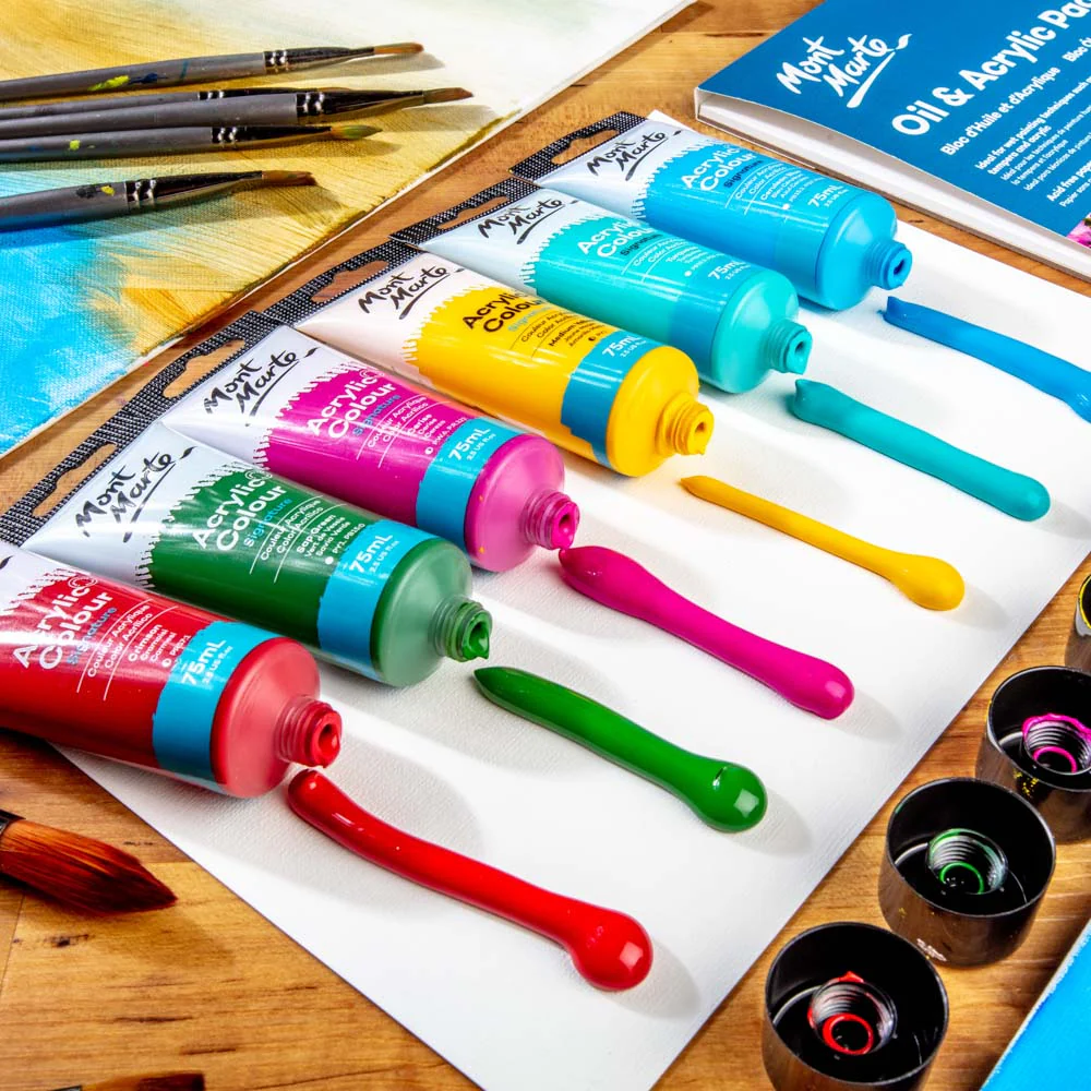 Acrylic Colour Paint Signature 75ml Tube - Crimson - Image 6
