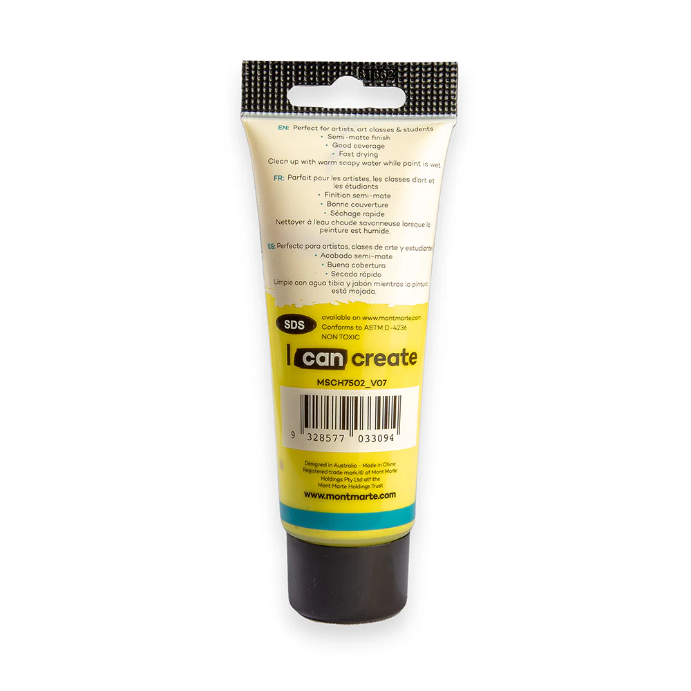 Acrylic Colour Paint Signature 75ml Tube - Lemon Yellow - Image 3