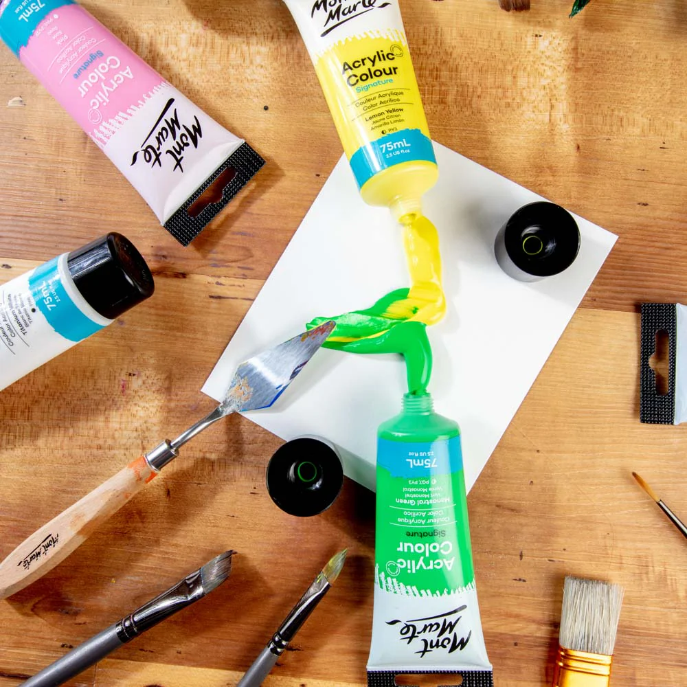 Acrylic Colour Paint Signature 75ml Tube - Lemon Yellow - Image 4