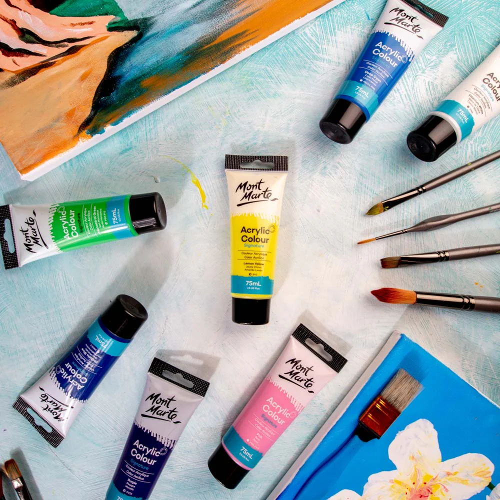 Acrylic Colour Paint Signature 75ml Tube - Lemon Yellow - Image 7