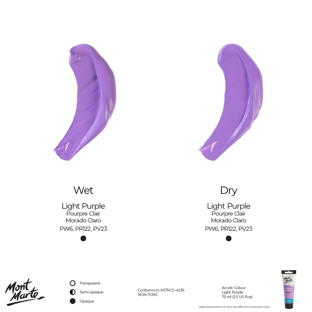 Acrylic Colour Paint Signature 75ml Tube - Light Purple - Image 9