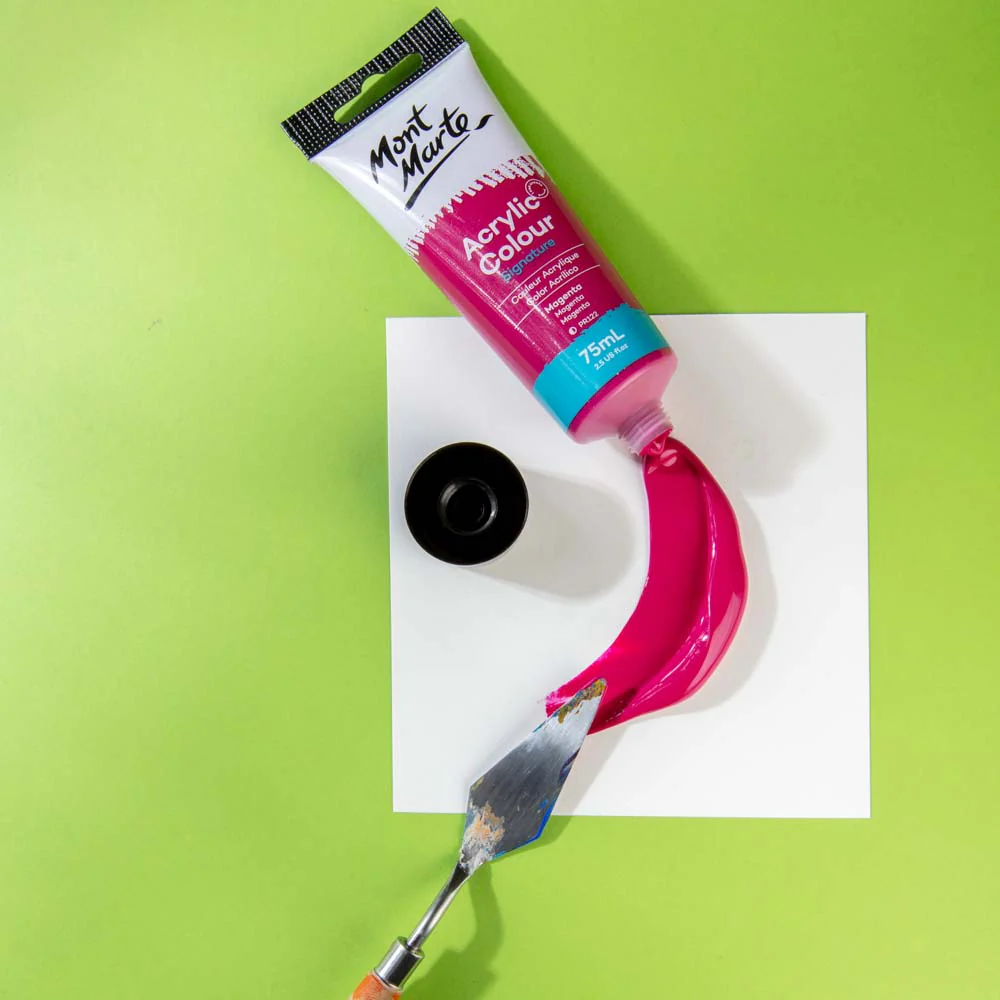 Acrylic Colour Paint Signature 75ml Tube - Magenta - Image 2