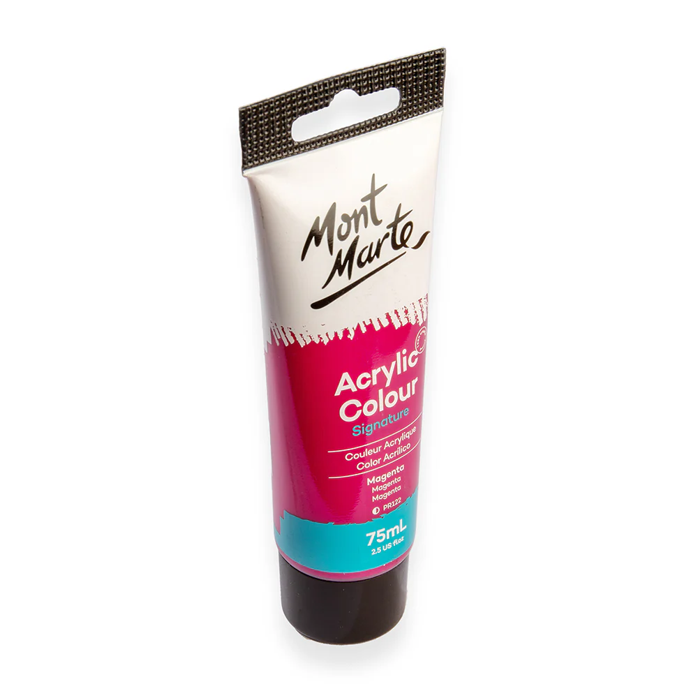 Acrylic Colour Paint Signature 75ml Tube - Magenta - Image 3