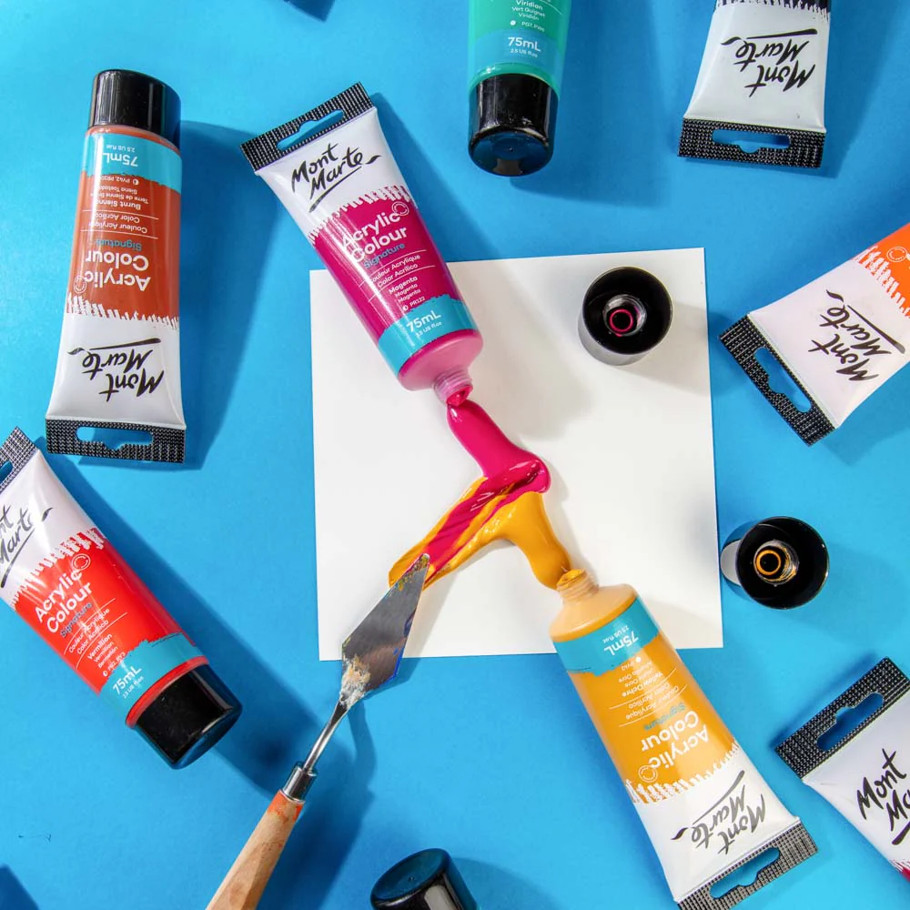 Acrylic Colour Paint Signature 75ml Tube - Magenta - Image 6