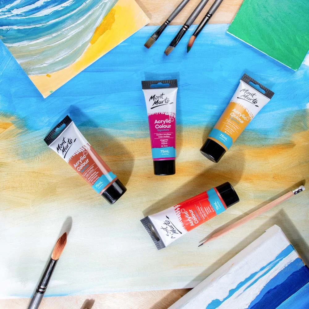 Acrylic Colour Paint Signature 75ml Tube - Magenta - Image 8