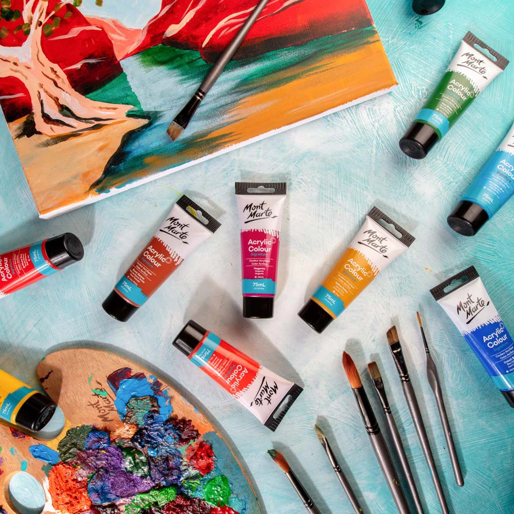 Acrylic Colour Paint Signature 75ml Tube - Magenta - Image 9