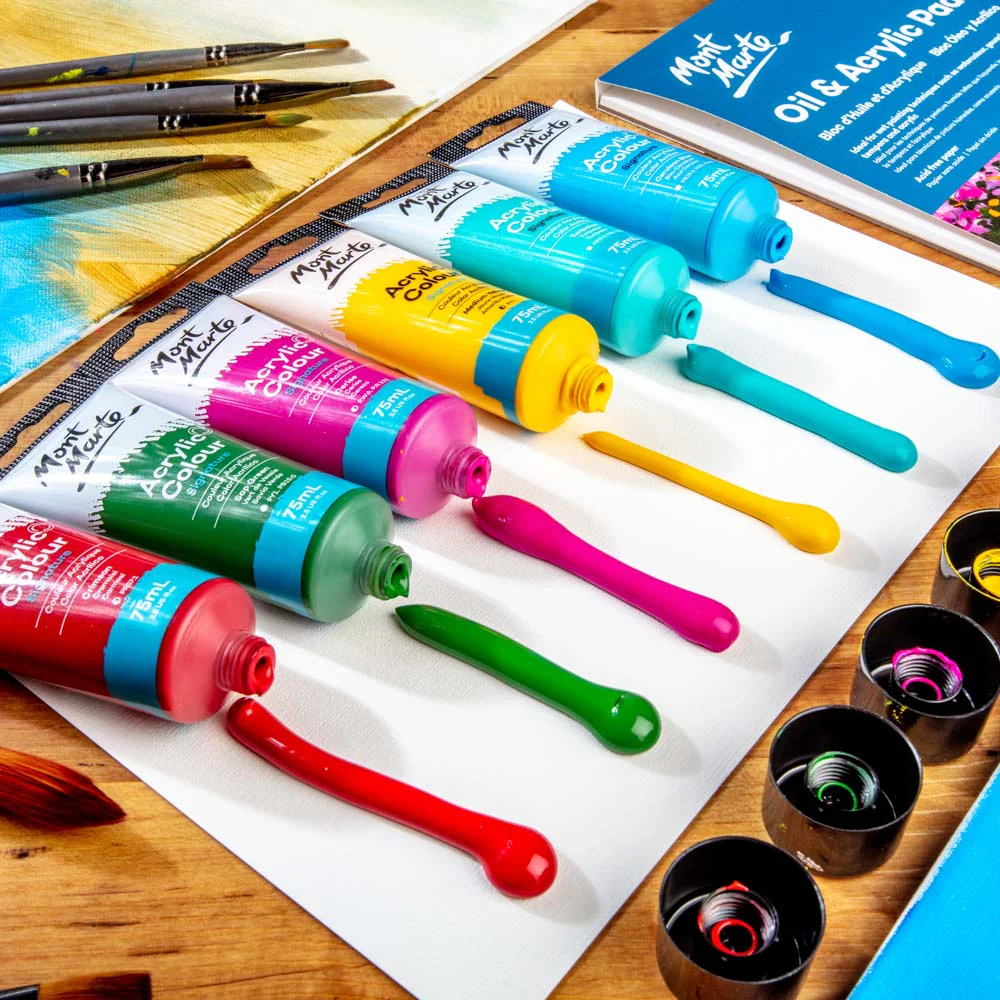 Acrylic Colour Paint Signature 75ml Tube - Medium Yellow - Image 5
