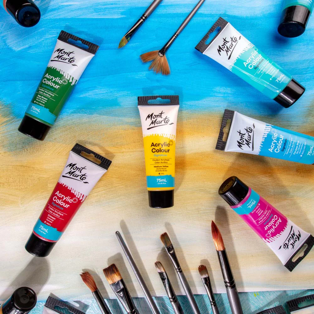 Acrylic Colour Paint Signature 75ml Tube - Medium Yellow - Image 9