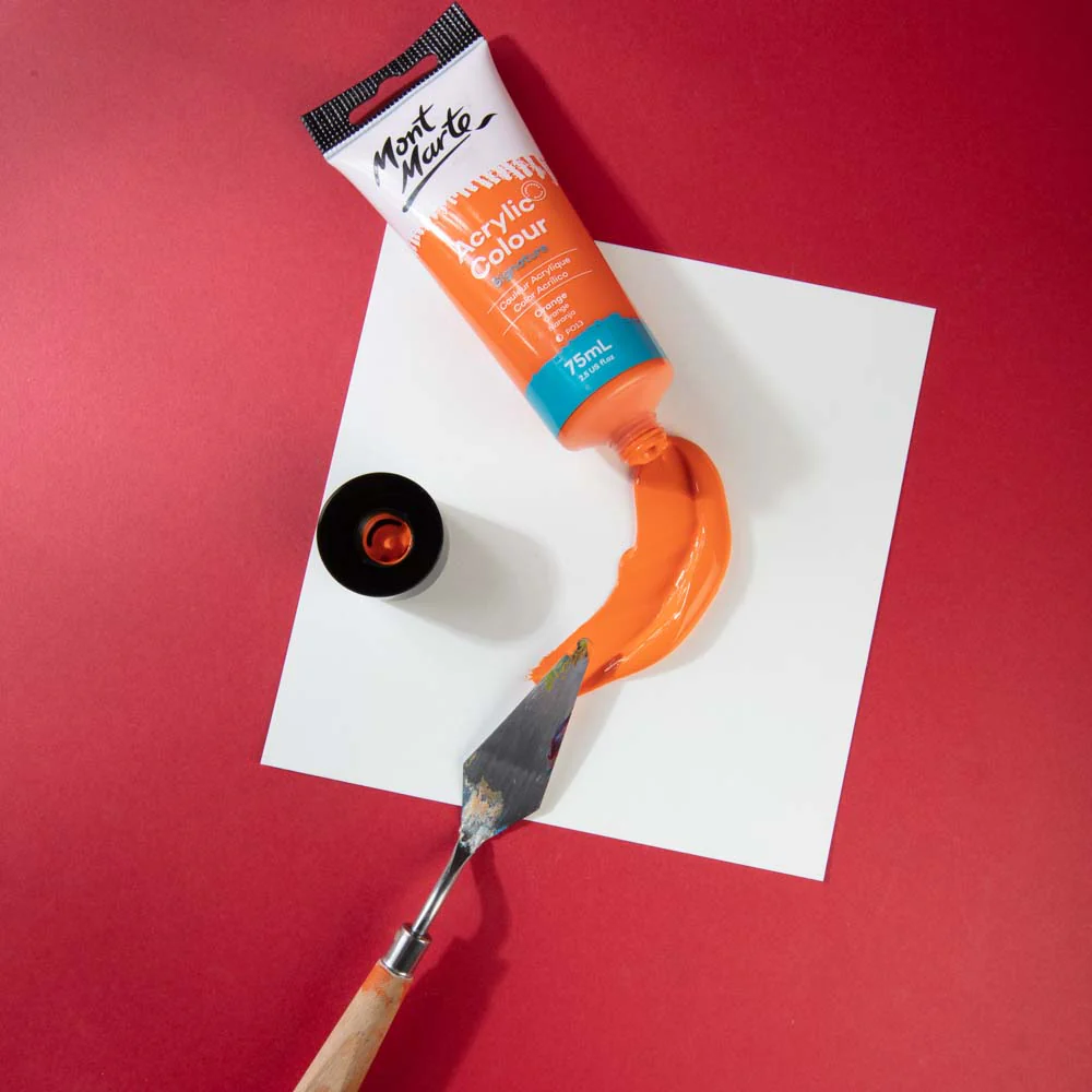 Acrylic Colour Paint Signature 75ml Tube - Orange - Image 2