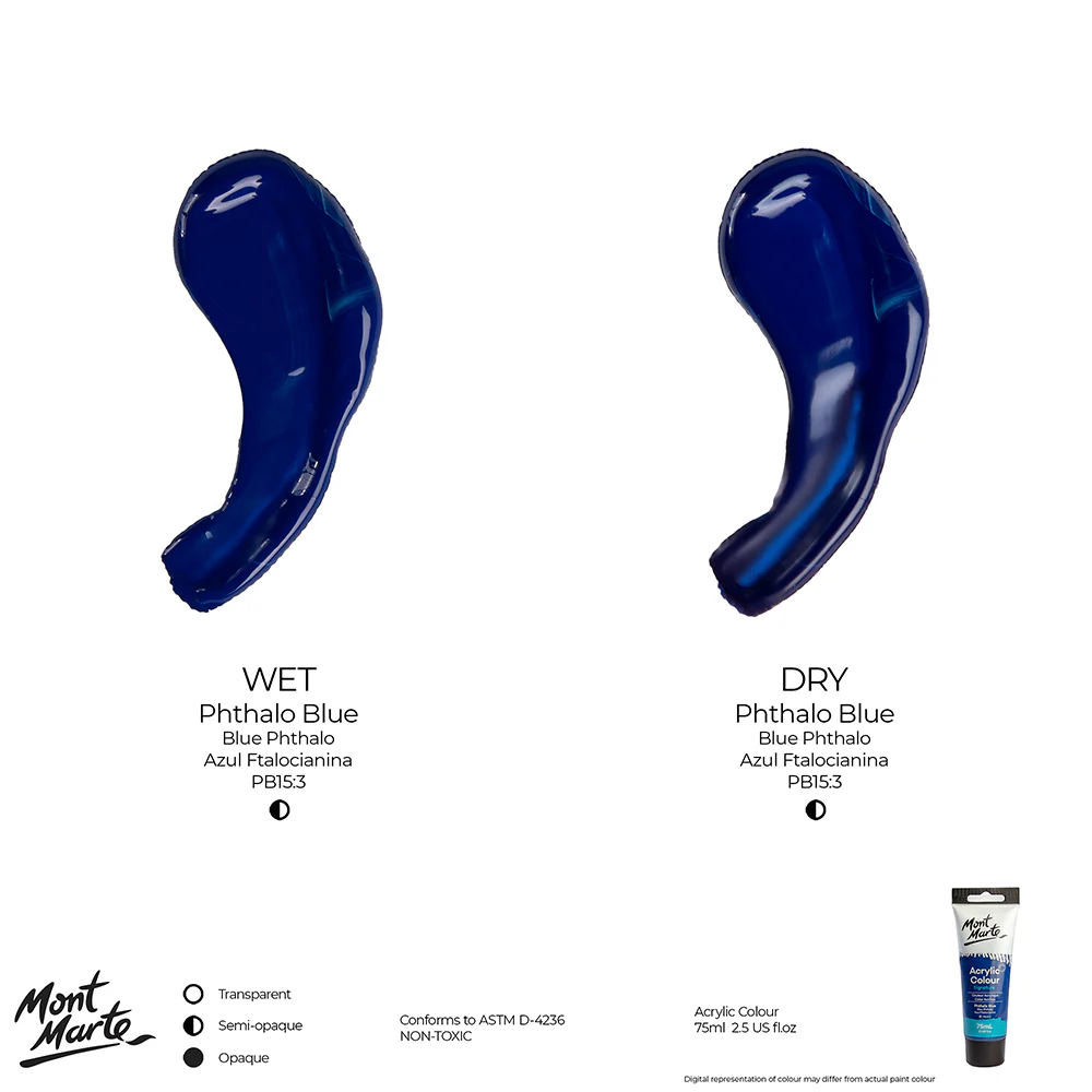 Acrylic Colour Paint Signature 75ml - Phthalo Blue - Image 10