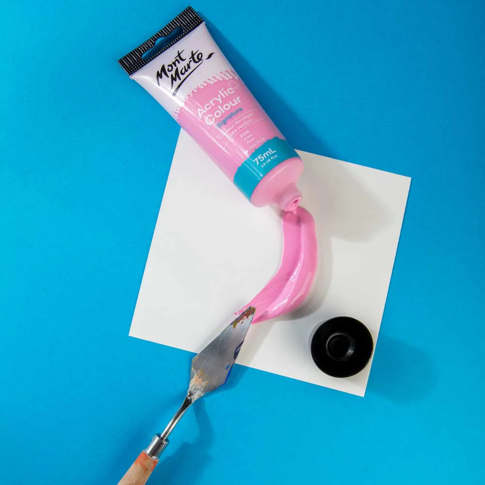 Acrylic Colour Paint Signature 75ml Tube - Pink - Image 2