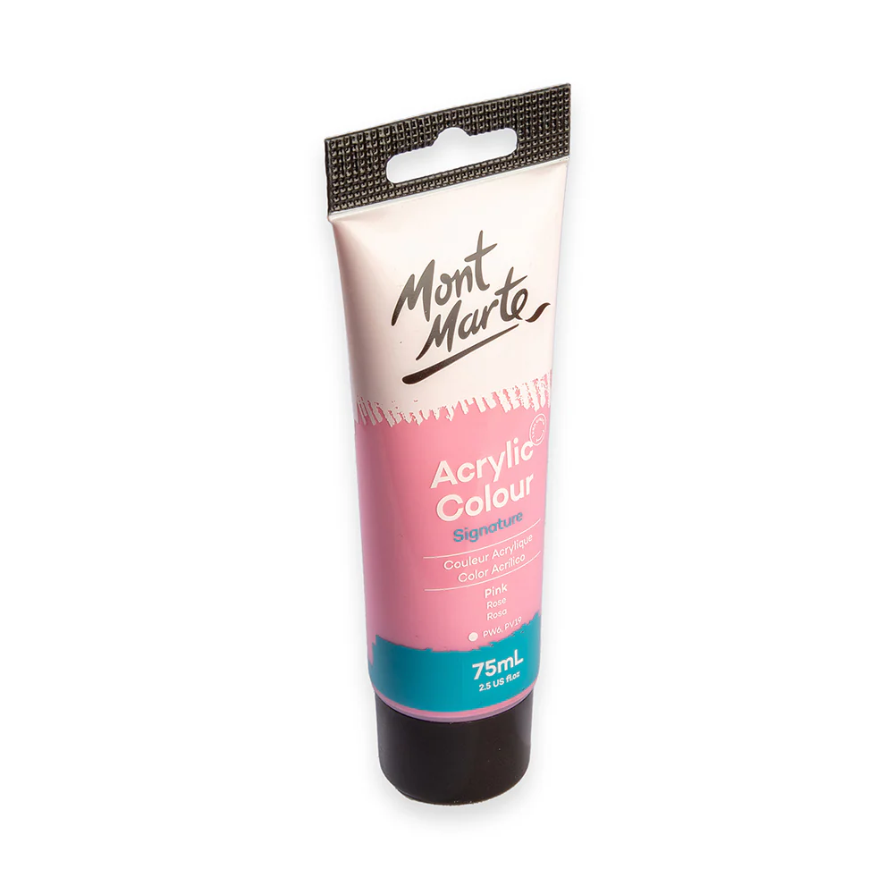 Acrylic Colour Paint Signature 75ml Tube - Pink - Image 3