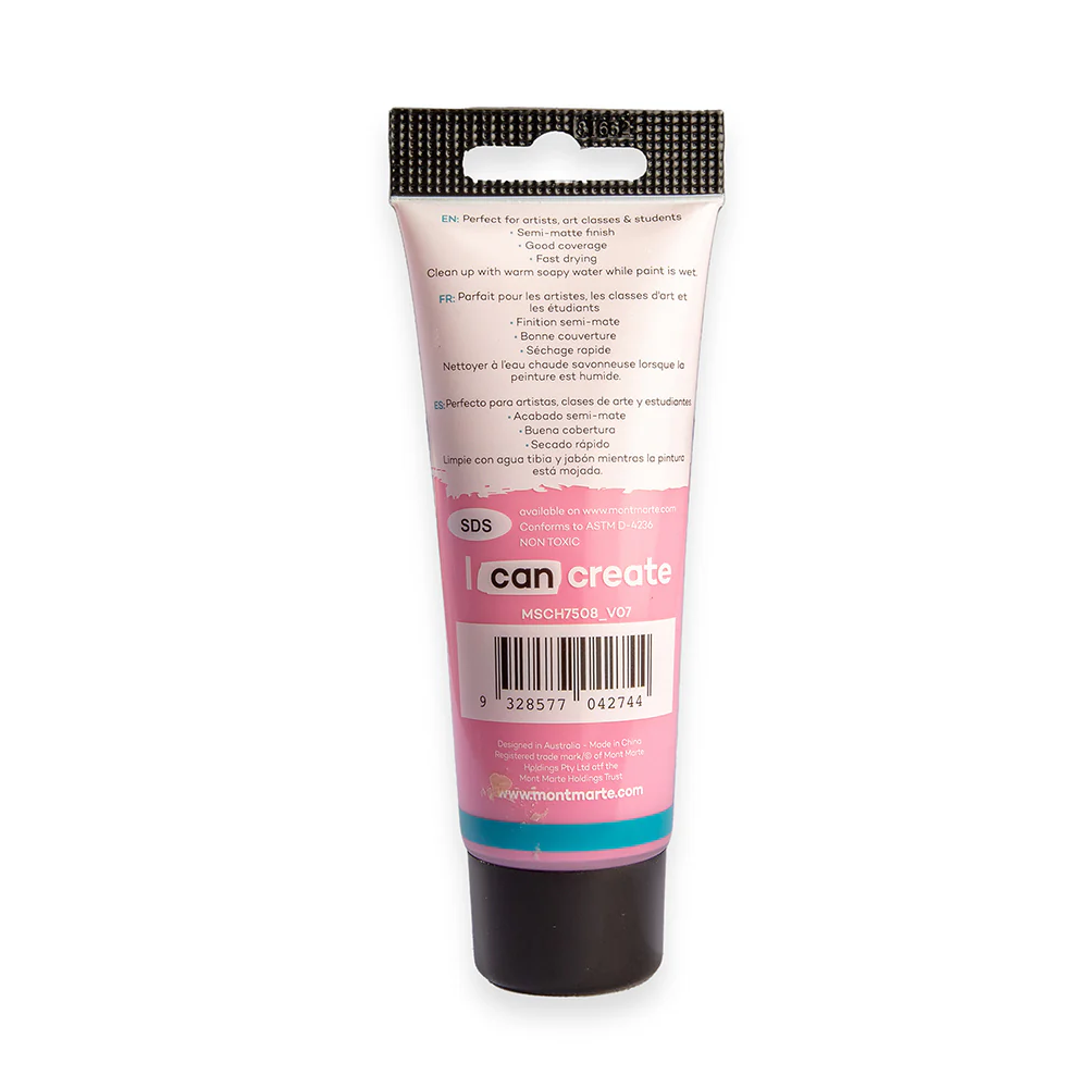 Acrylic Colour Paint Signature 75ml Tube - Pink - Image 4