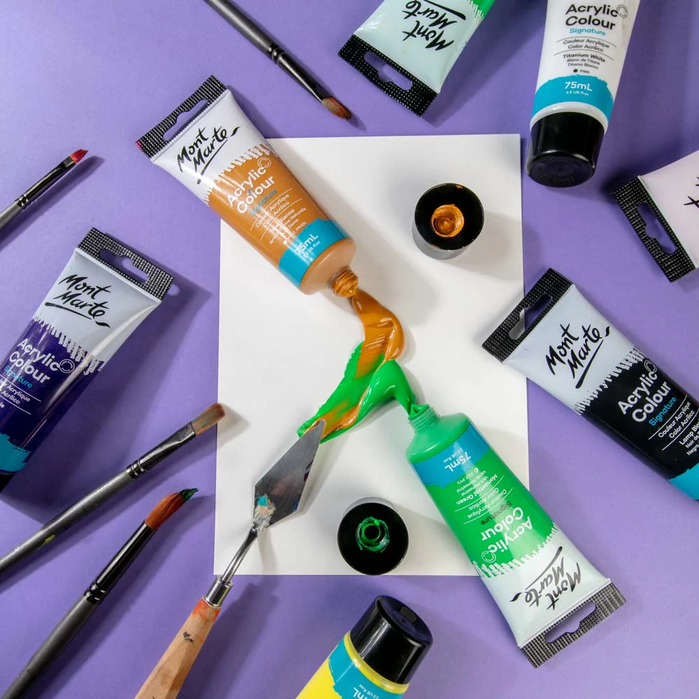 Acrylic Colour Paint Signature 75ml Tube - Raw Sienna - Image 5
