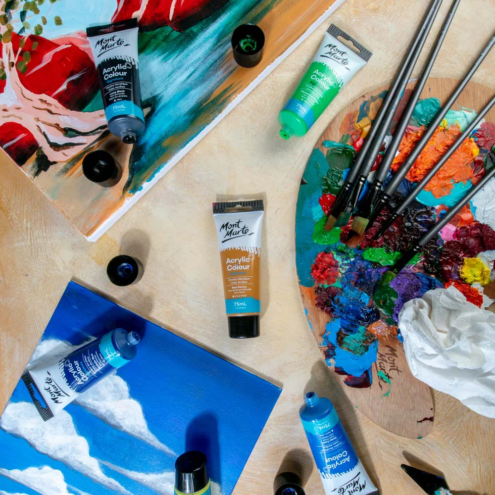 Acrylic Colour Paint Signature 75ml Tube - Raw Sienna - Image 9