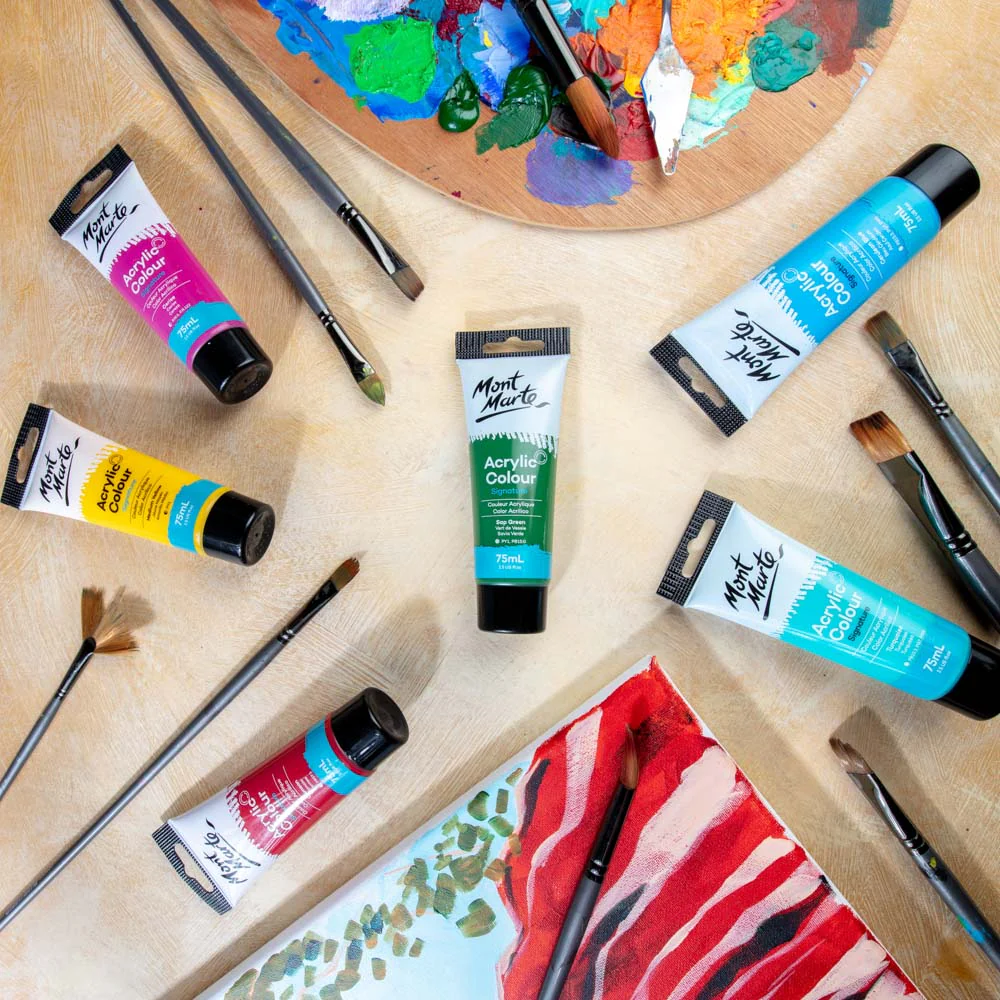 Acrylic Colour Paint Signature 75ml Tube - Sap Green - Image 8