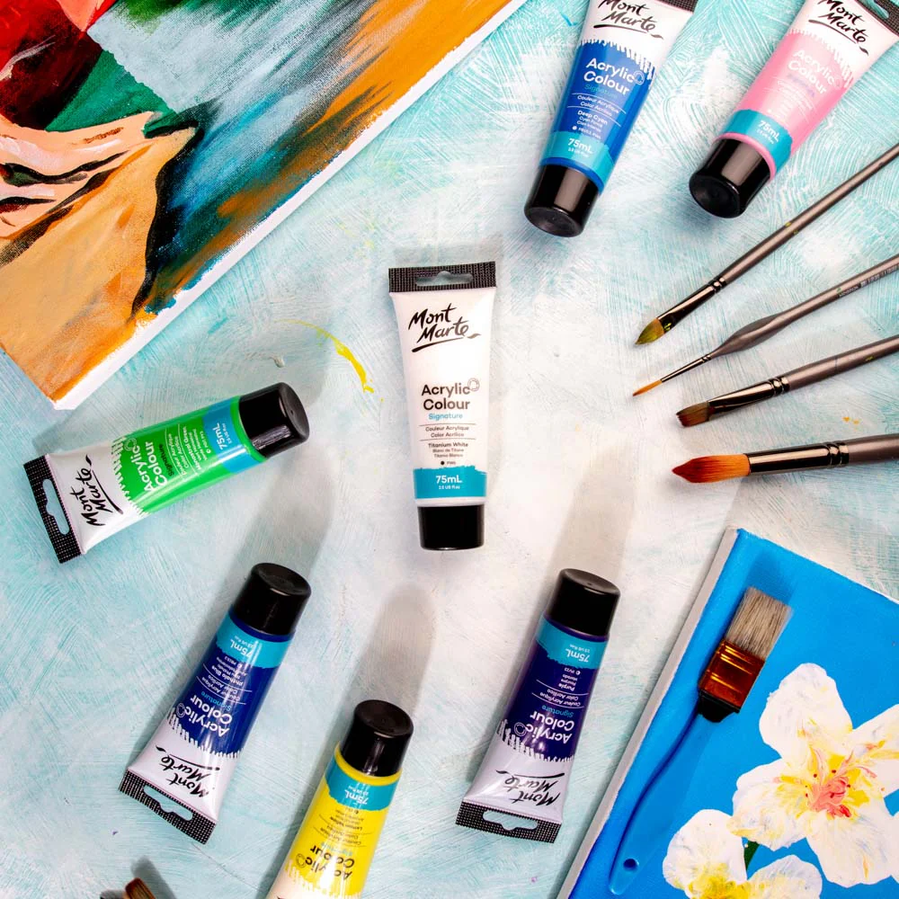Acrylic Colour Paint Signature 75ml - Titanium White - Image 8
