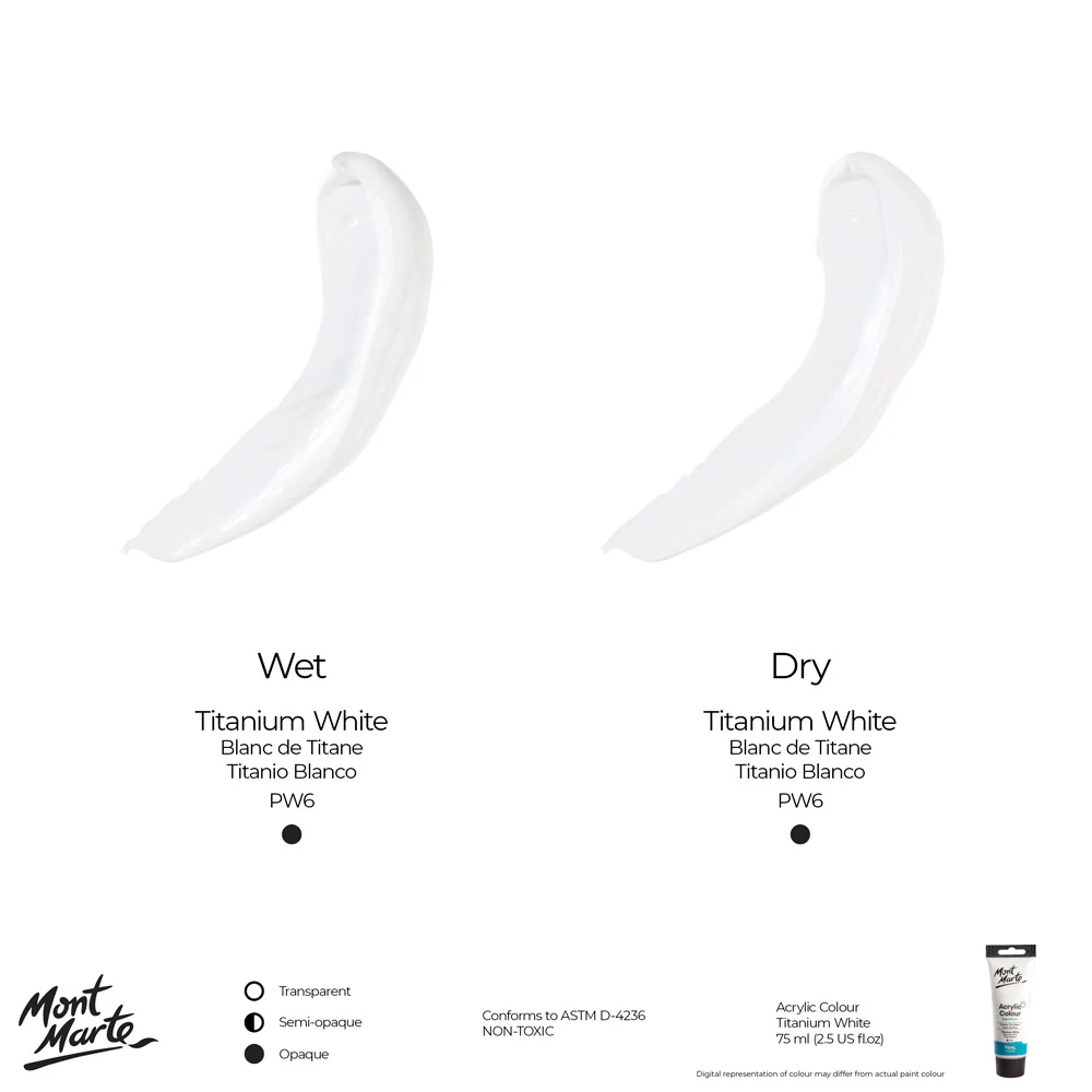 Acrylic Colour Paint Signature 75ml - Titanium White - Image 9