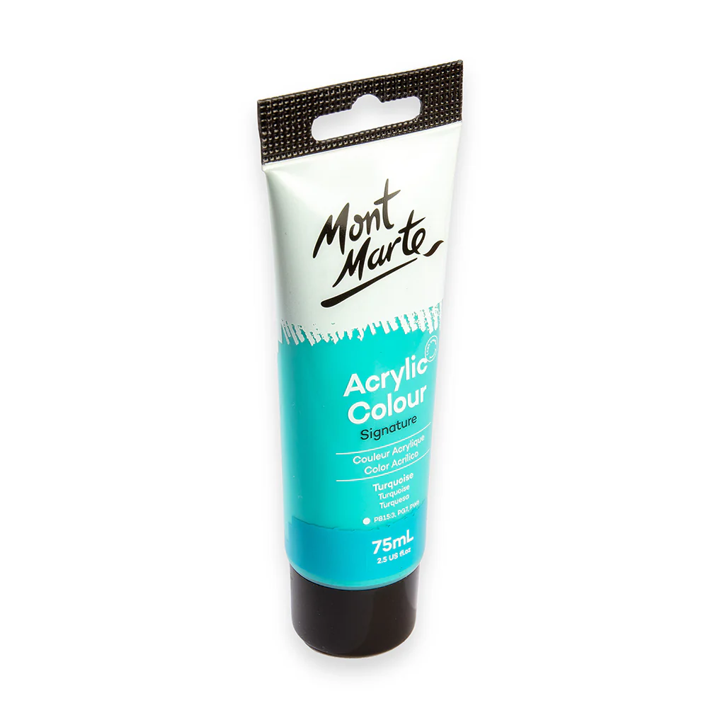 Acrylic Colour Paint Signature 75ml Tube - Turquoise - Image 3