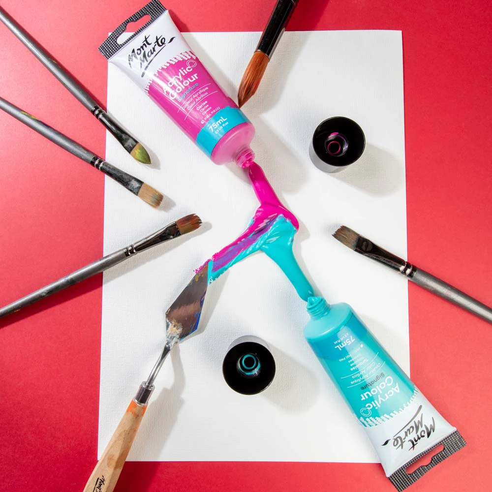 Acrylic Colour Paint Signature 75ml Tube - Turquoise - Image 5