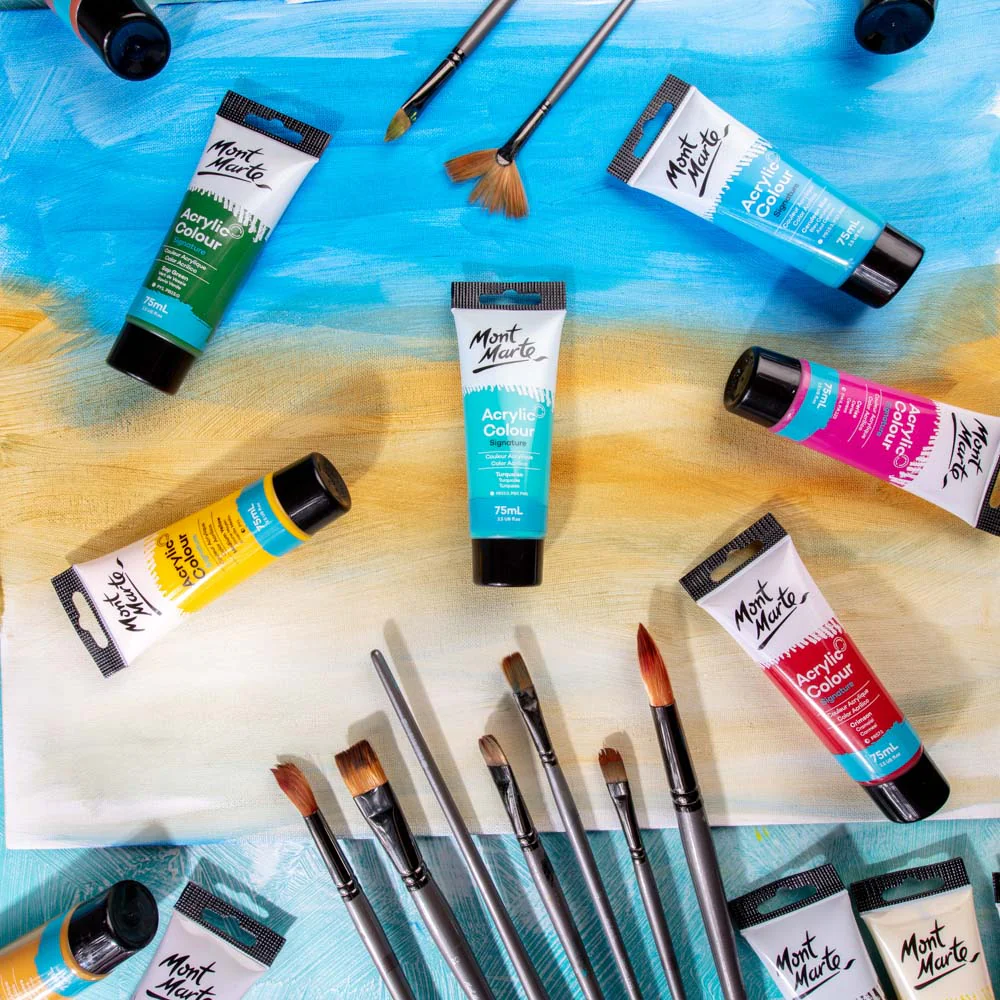 Acrylic Colour Paint Signature 75ml Tube - Turquoise - Image 7