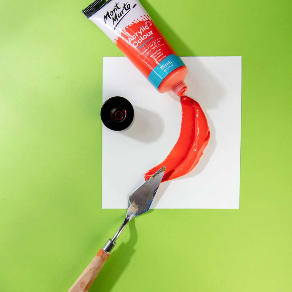 Acrylic Colour Paint Signature 75ml Tube - Vermilion - Image 2