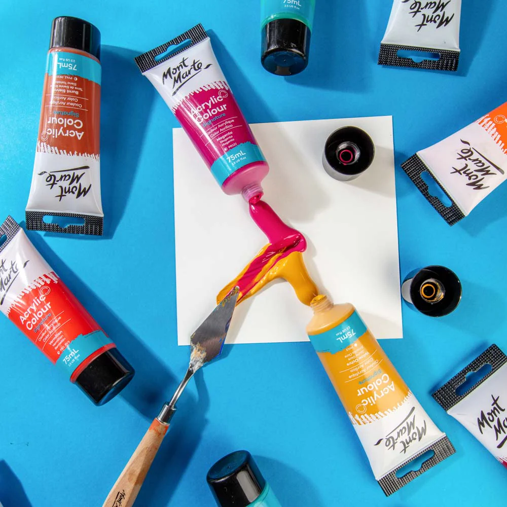 Acrylic Colour Paint Signature 75ml Tube - Vermilion - Image 6