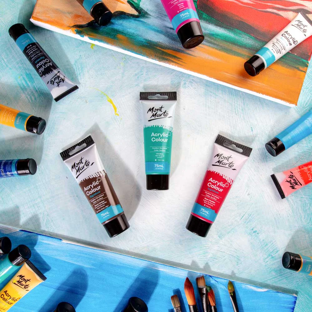 Acrylic Colour Paint Signature 75ml Tube - Viridian - Image 9